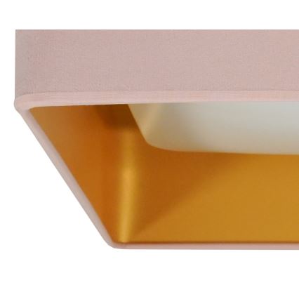 Brilagi - Світлодіодний стельовий світильник з регулюванням яскравості VELVET SQUARE LED/24W/230V 3000/4000/6500K + пульт дистанційного керування рожевий