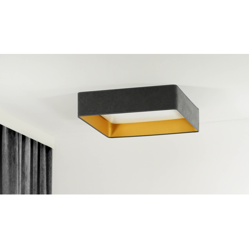 Brilagi - Світлодіодний стельовий світильник з регулюванням яскравості VELVET SQUARE LED/24W/230V 3000/4000/6500K + пульт дистанційного керування сірий