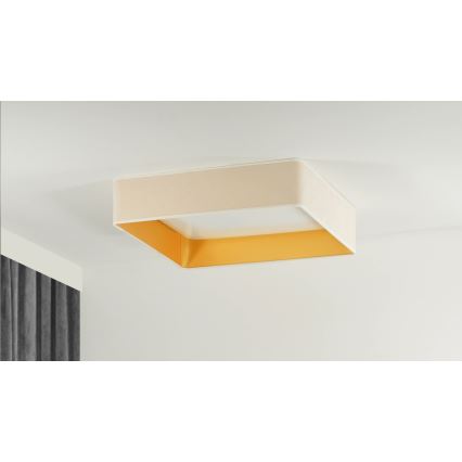 Brilagi - Світлодіодний стельовий світильник з регулюванням яскравості VELVET SQUARE LED/24W/230V 3000/4000/6500K + пульт дистанційного керування кремовий
