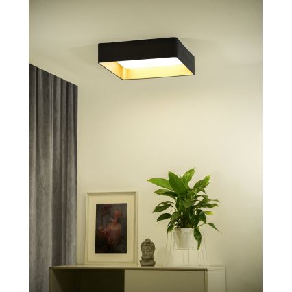 Brilagi - Світлодіодний стельовий світильник з регулюванням яскравості VELVET SQUARE SMART LED/36W/230V 2700-6500K Wi-Fi Tuya + пульт дистанційного керування сірий