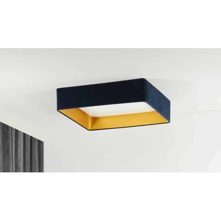 Brilagi - Світлодіодний стельовий світильник з регулюванням яскравості VELVET SQUARE SMART LED/36W/230V 2700-6500K Wi-Fi Tuya + пульт дистанційного керування темно-синій