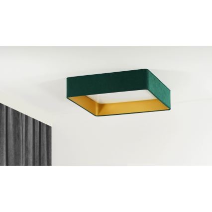 Brilagi - Світлодіодний стельовий світильник з регулюванням яскравості VELVET SQUARE SMART LED/36W/230V 2700-6500K Wi-Fi Tuya + пульт дистанційного керування зелений