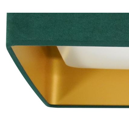 Brilagi - Світлодіодний стельовий світильник з регулюванням яскравості VELVET SQUARE SMART LED/36W/230V 2700-6500K Wi-Fi Tuya + пульт дистанційного керування зелений
