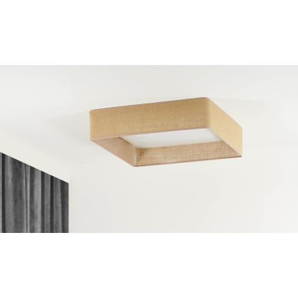 Brilagi - Світлодіодний стельовий світильник з регулюванням яскравості VELVET SQUARE SMART LED/36W/230V 2700-6500K Wi-Fi Tuya + пульт дистанційного керування коричневий