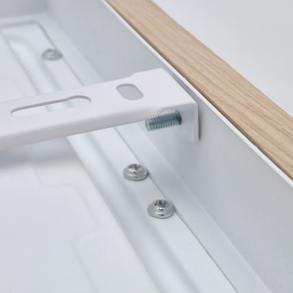 Brilagi - Стельовий LED світильник для ванної з регулюванням яскравості WOODY FRAME LED/24W/230V дуб 30x30 см 3000-6000K IP44 + пульт дистанційного керування