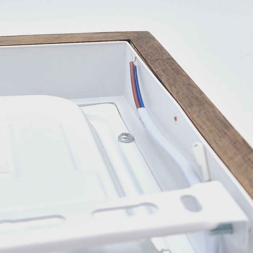 Brilagi - Стельовий LED світильник для ванної з регулюванням яскравості WOODY FRAME LED/24W/230V дуб 30x30 см 3000-6000K IP44 + пульт дистанційного керування