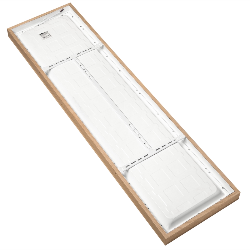 Brilagi - Стельовий LED світильник для ванної з регулюванням яскравості WOODY FRAME LED/50W/230V дуб 120x30 см 3000-6000K IP44 + пульт дистанційного керування