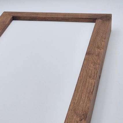 Brilagi - Стельовий LED світильник для ванної з регулюванням яскравості WOODY FRAME LED/50W/230V дуб вишня 120x30 см 3000-6000K IP44 + пульт дистанційного керування