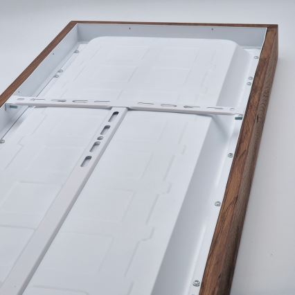 Brilagi - Стельовий LED світильник для ванної з регулюванням яскравості WOODY FRAME LED/50W/230V дуб вишня 120x30 см 3000-6000K IP44 + пульт дистанційного керування