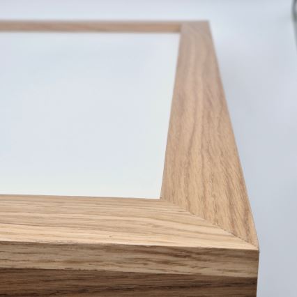 Brilagi - Стельовий LED світильник для ванної з регулюванням яскравості WOODY FRAME LED/50W/230V дуб 60x60 см 3000-6000K IP44 + пульт дистанційного керування