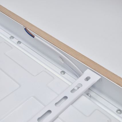 Brilagi - Стельовий LED світильник для ванної з регулюванням яскравості WOODY FRAME LED/50W/230V дуб 60x60 см 3000-6000K IP44 + пульт дистанційного керування