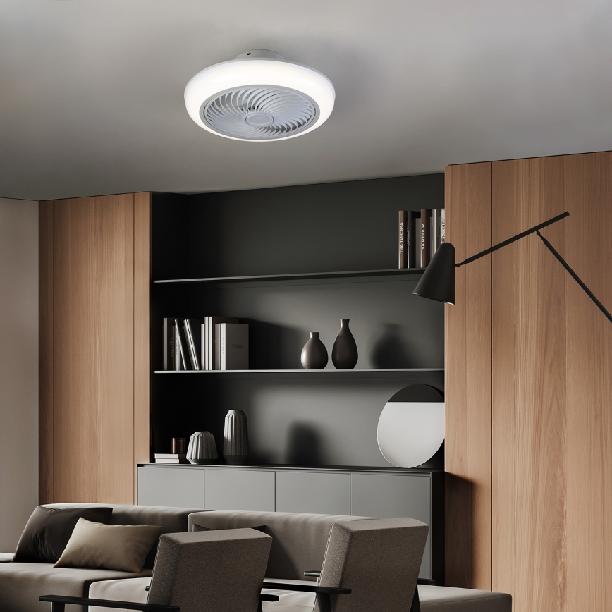 Brilagi - LED Стельовий світильник з вентилятором та регулюванням яскравості LED/30W/230V 3000-6500K білий + пульт дистанційного керування