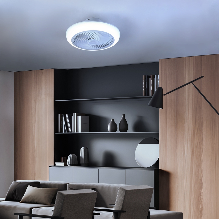 Brilagi - LED Стельовий світильник з вентилятором та регулюванням яскравості LED/30W/230V 3000-6500K білий + пульт дистанційного керування