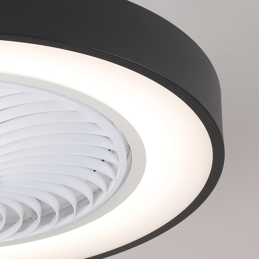 Brilagi - LED Стельовий світильник з вентилятором та регулюванням яскравості LED/30W/230V 3000-6500K чорний + пульт дистанційного керування