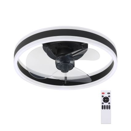 Brilagi - LED Стельовий світильник з вентилятором та регулюванням яскравості LED/30W/230V 3000-6500K чорний + пульт дистанційного керування