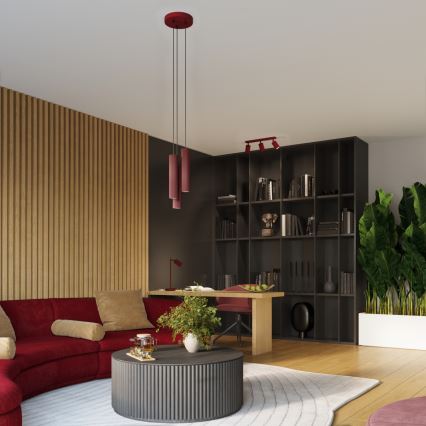 Brilagi - світлодіодний точковий світильник CRESTO 4xGU10/10W/230V бордовий