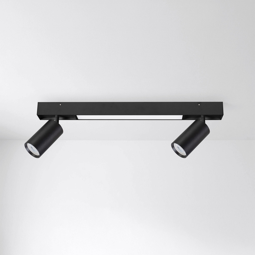 Brilagi - світлодіодний точковий світильник SELE 2xGU10/30W/230V + LED/15W чорний