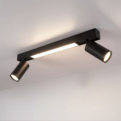 Brilagi - світлодіодний точковий світильник SELE 2xGU10/30W/230V + LED/15W чорний