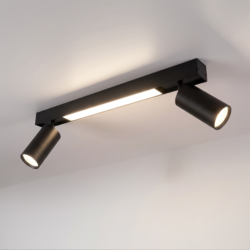 Brilagi - світлодіодний точковий світильник SELE 2xGU10/30W/230V + LED/15W чорний