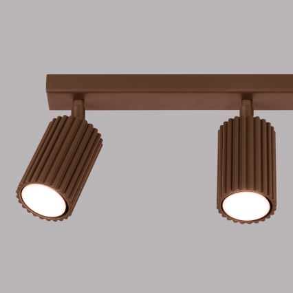 Брілагі - світлодіодний точковий світильник КРЕСТО 3×ГУ10/10 Вт/230 В коричневий