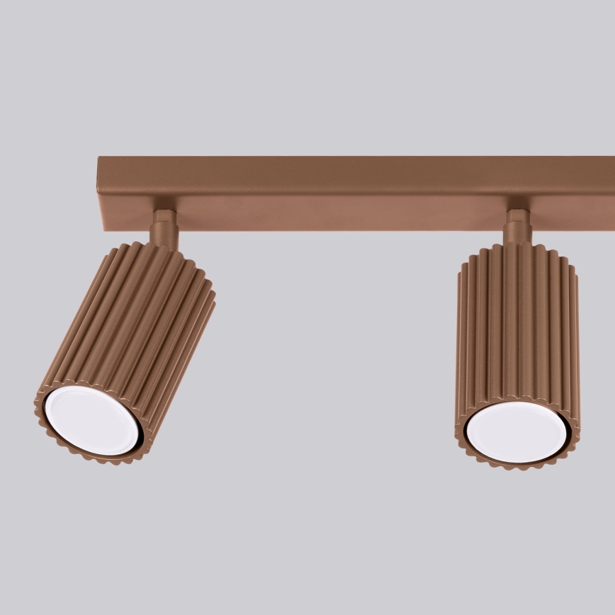 Брілагі - світлодіодний точковий світильник КРЕСТО 3×ГУ10/10 Вт/230 В коричневий