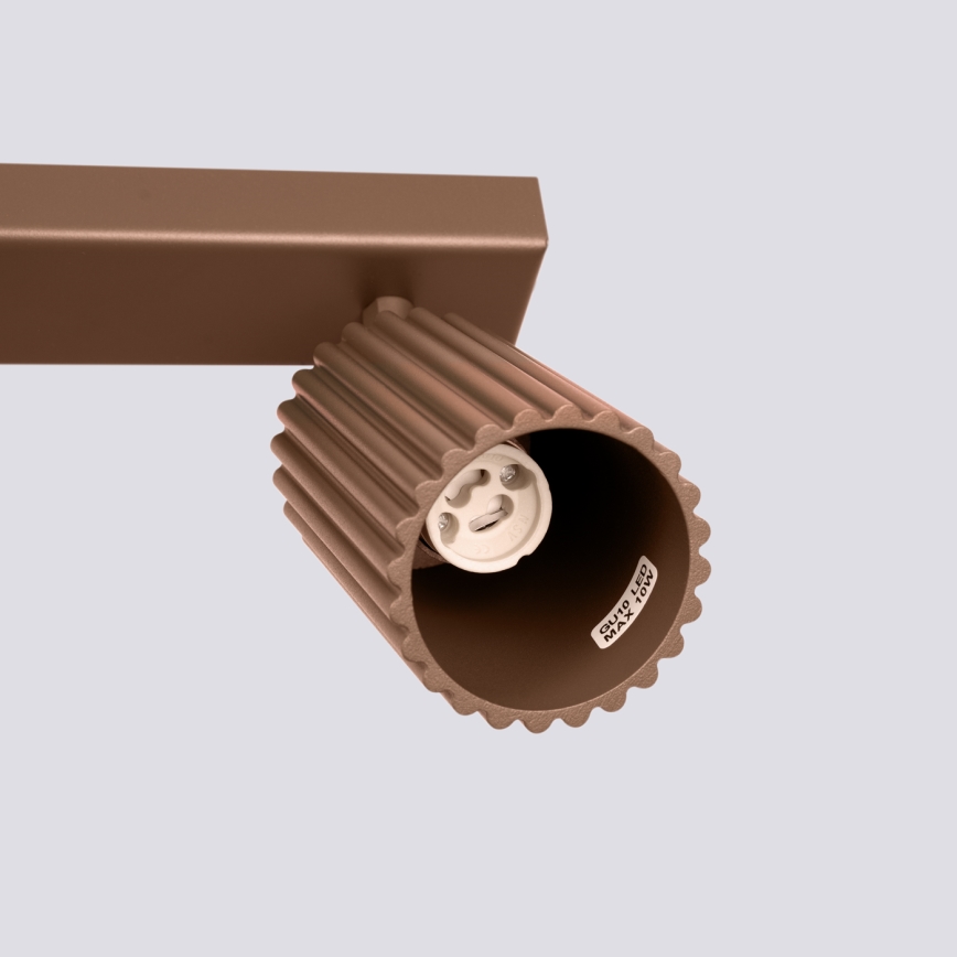 Брілагі - світлодіодний точковий світильник КРЕСТО 3×ГУ10/10 Вт/230 В коричневий