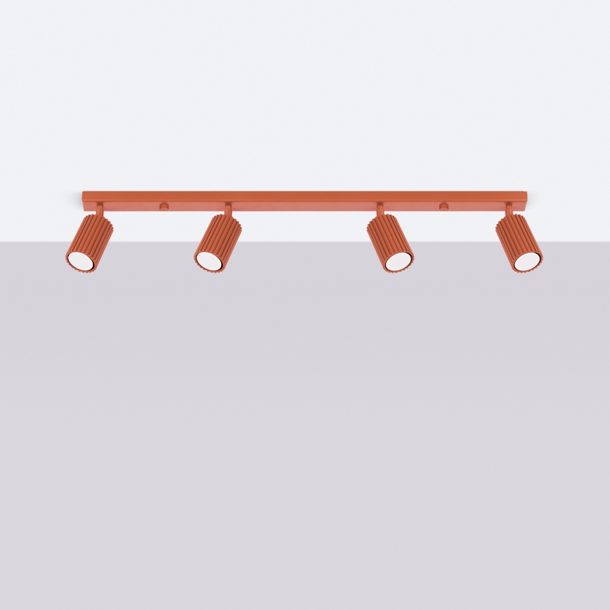 Брілагі - світлодіодний точковий світильник КРЕСТО 4×GU10/10Вт/230В червоний