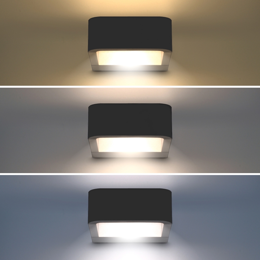 Brilagi - Вуличний світлодіодний настінний світильник BARI LED/7W/230V 3000/4000/6000K антрацит IP54