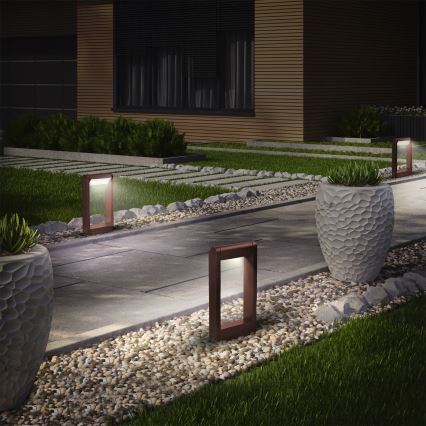 Брілагі - світлодіодний вуличний світильник КРОТОНЕ, 7 Вт/230 В, коричневий, IP54, 30 см