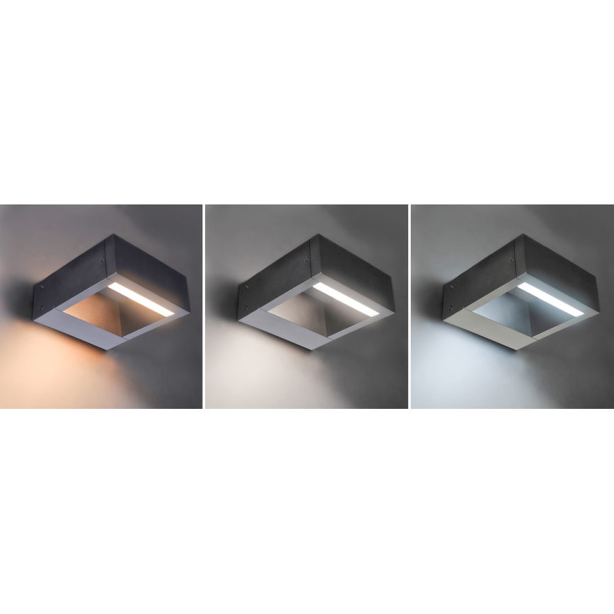 Brilagi - Вуличний світлодіодний настінний світильник RAGUSA LED/7W/230V 3000/4000/6000K антрацит IP54