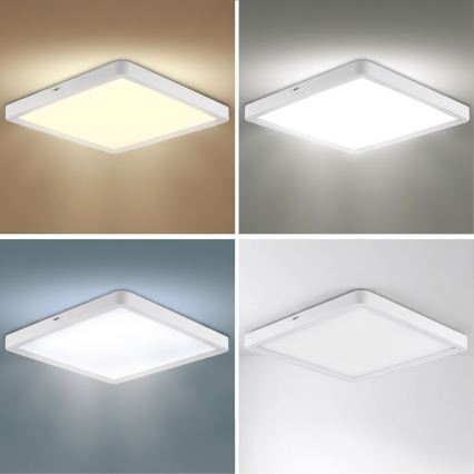 Brilagi - димований стельовий світильник ESTELA SQUARE LED/36Вт/230В 3000-6500К 31x31 см білий + пульт дистанційного керування