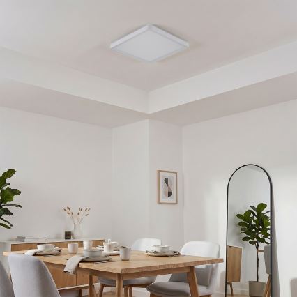 Brilagi - димований стельовий світильник ESTELA SQUARE LED/36Вт/230В 3000-6500К 31x31 см білий + пульт дистанційного керування