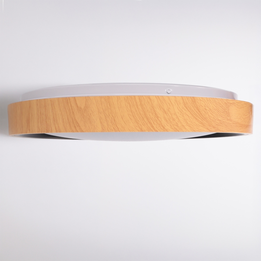 BRILAGI - LED стельовий світильник з регульованою яскравістю FLOCO LED/48W/230V 3000-6500K діаметр 40 см декор під дерево/чорний + пульт дистанційного керування
