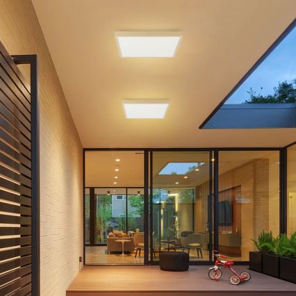 Brilagi - Димований LED-стельовий світильник для ванної кімнати FRAME SMART LED/50W/230V 60x60 см 3000-6000K IP44 бежевий + пульт дистанційного керування