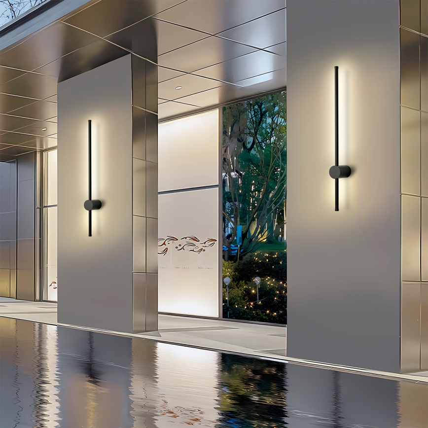 Brilagi - Зовнішній настінний світильник AURA LED/12W/230V 4000K IP54 65 см чорний CRI 90