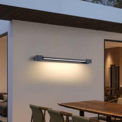Brilagi - LED зовнішній настінний світильник AQUA LINE, 24 Вт, 230 В, 90 см, IP44, антрацит, CRI 90