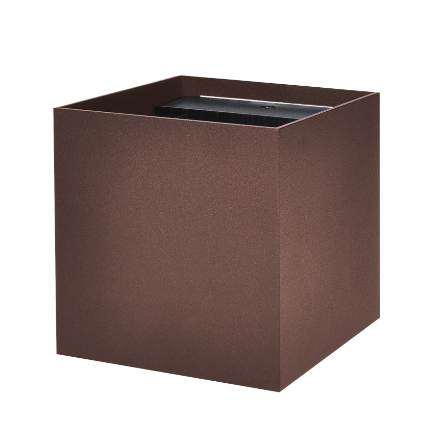 Brilagi - світлодіодний зовнішній настінний світильник CUBE LED/6 Вт/230 В коричневий IP54