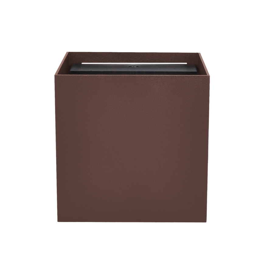 Brilagi - світлодіодний зовнішній настінний світильник CUBE LED/6 Вт/230 В коричневий IP54