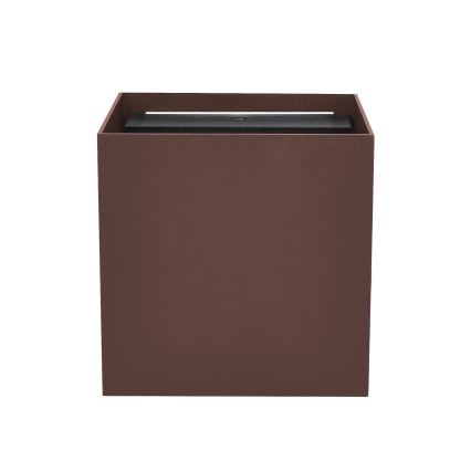Brilagi - світлодіодний зовнішній настінний світильник CUBE LED/6 Вт/230 В коричневий IP54