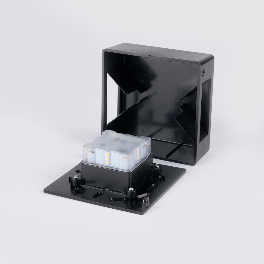 Brilagi - світлодіодний зовнішній настінний світильник DOUBLERAY LED/6W/230V чорний IP54