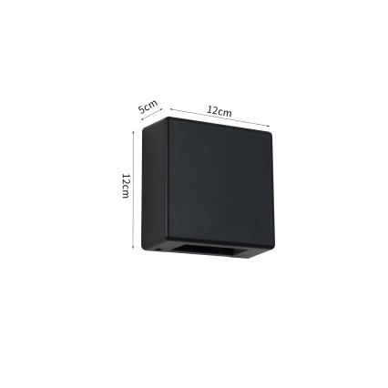 Brilagi - світлодіодний зовнішній настінний світильник DOUBLERAY LED/6W/230V чорний IP54