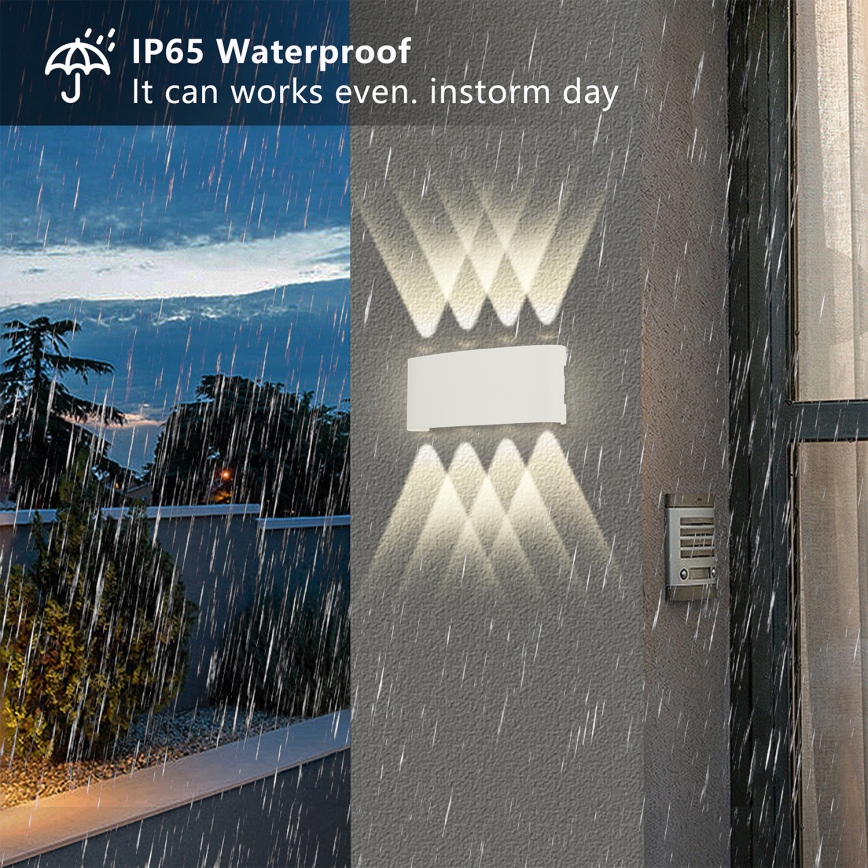 Brilagi - світлодіодний зовнішній настінний світильник FLAREBOX LED/8W/230V білий IP65