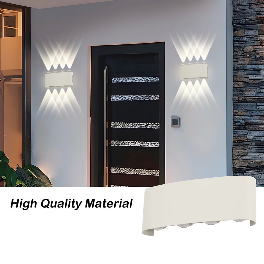 Brilagi - світлодіодний зовнішній настінний світильник FLAREBOX LED/8W/230V білий IP65