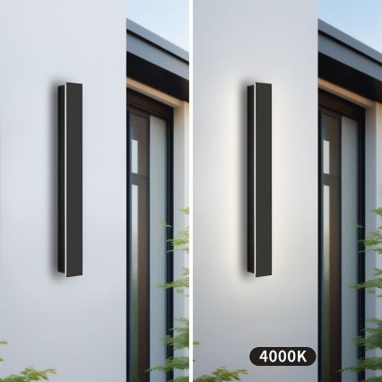 Brilagi - LED зовнішній настінний світильник LINEAR LED/12W/230V 4000K IP65 50 см чорний