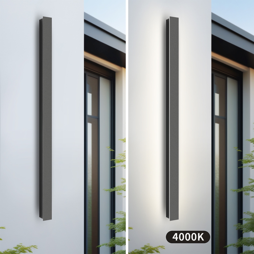 Brilagi - LED зовнішній настінний світильник LINEAR LED/22W/230V 4000K IP65 100 cm антрацит
