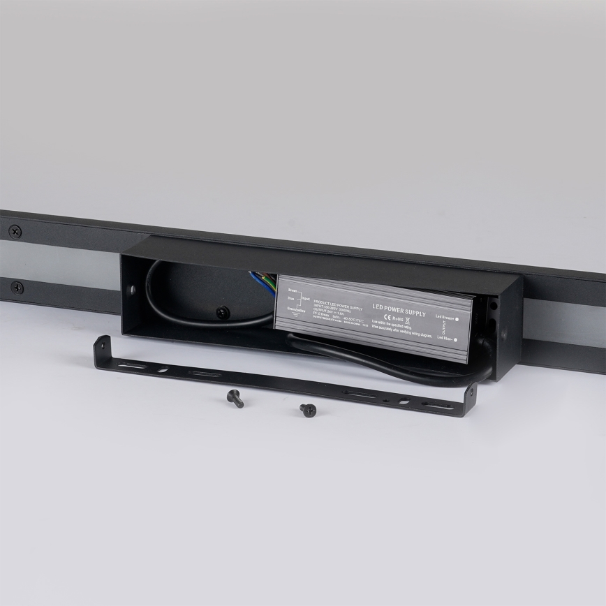 Brilagi - Зовнішній настінний світильник LUNA LED, 30W, 230V, 3000K, IP65, 150 см, чорний, CRI 90