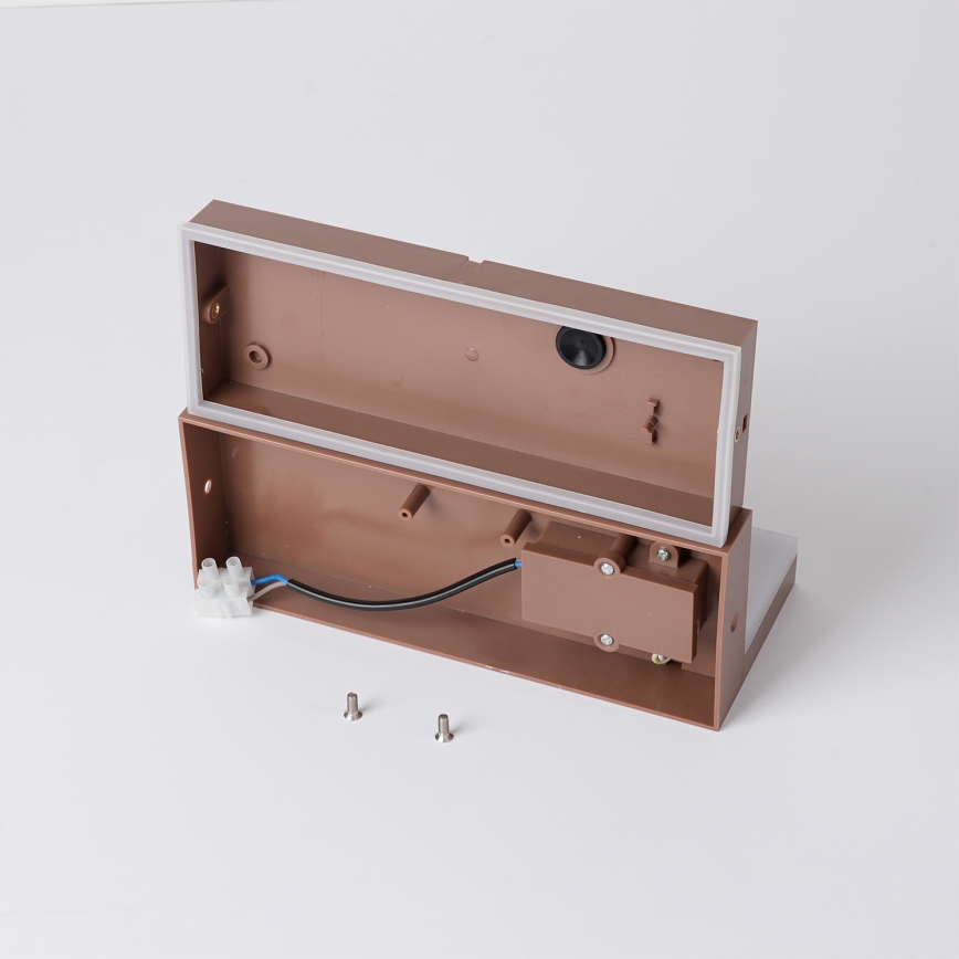 Брілагі - Світлодіодний зовнішній настінний світильник ТЕССІ ЛЕД/10 Вт/230 В коричневий ІП54