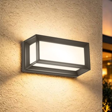 Brilagi - Світлодіодний зовнішній настінний світильник з датчиком PARKER LED/12W/230V антрацит IP44