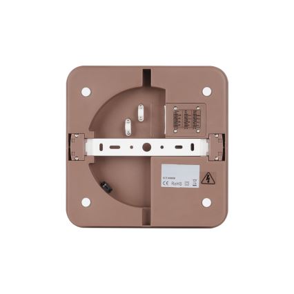 Брілагі - ЛЕД зовнішній стельовий світильник БЕНЕ ЛЕД/18 Вт/230 В 21,5х21,5 см коричневий ІР54