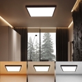 Brilagi - Світлодіодний стельовий світильник для ванної кімнати FRAME LED/50W/230V 3000/4000/6000K IP44 чорний